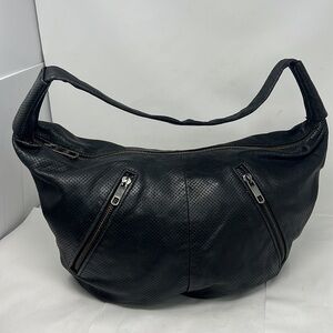 Rebecca Minkoff Perforated Leather Large Hobo Zip Top Shoulder Bag